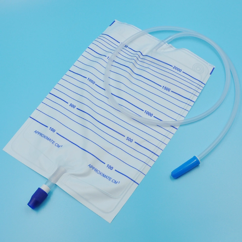 CE Cetificated Cheaper Price 1000ml 1500ml 2000ml Adult China Medical Disposable Urine Drainage Bags Urine Collection Bags Leg Urine Bags