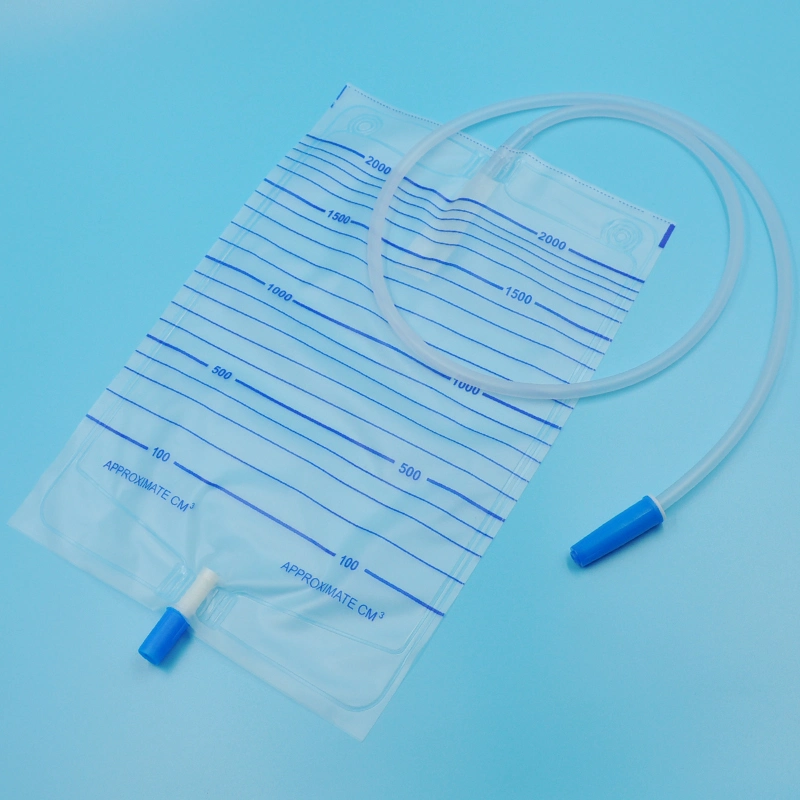 CE Cetificated Cheaper Price 2000ml Adult and Pediatric China Medical Sterile Disposable Urine Drainage Bags Urine Collection Bags Leg Urine Bags