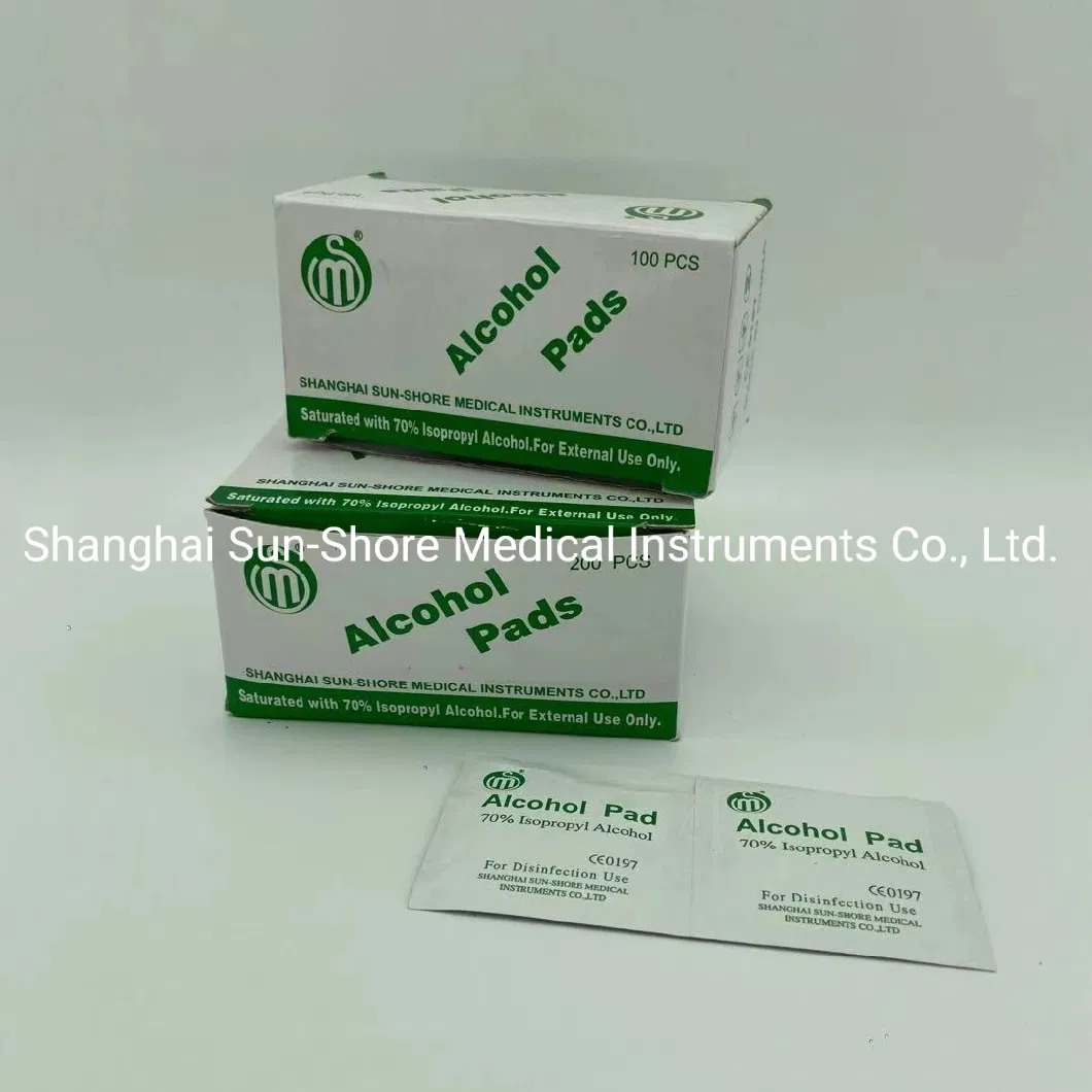 Customized Medical 70% Isopropyl Disinfectant Cleansing Disposable Non-Woven Alcohol Pad for Hospital